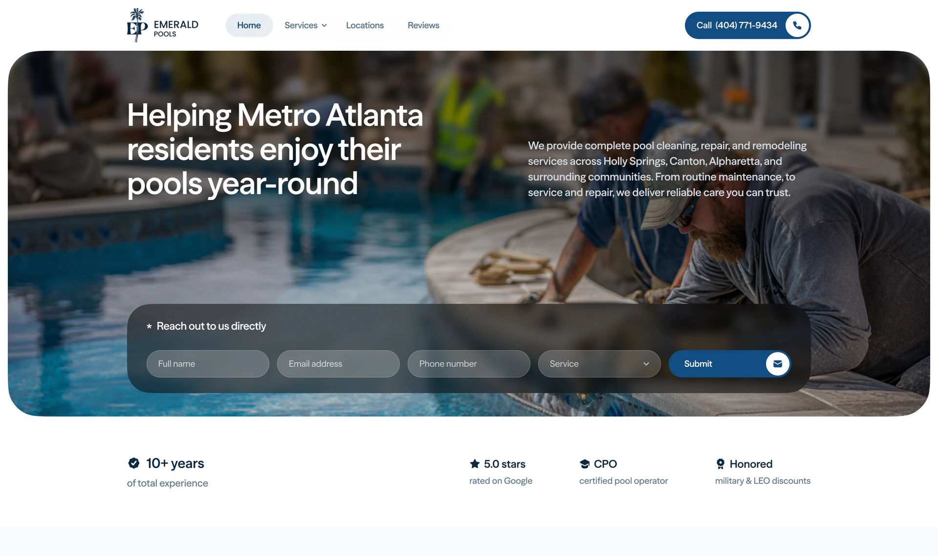 landing page