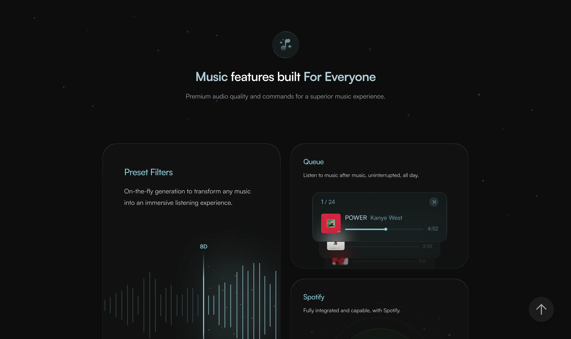 music features built for everyone